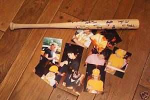   Bears Autographed Baseball Bat Signed by 15 Billy Bob Thornton