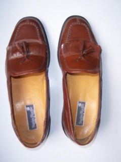  HOT BUYSTANLEY BLACKER Brown Tassel LOAFERS Mens Shoes 