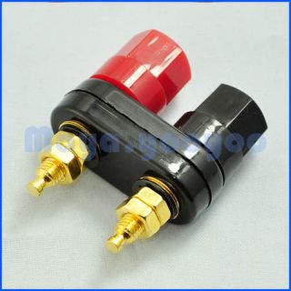 5pcs Gold Amplifier Terminal Binding Post Banana Plug Female Jack 