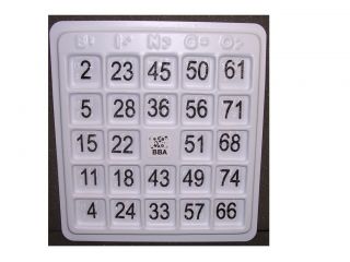 Braille Bingo Playing Board or Card for The Blind