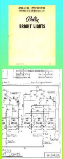 brite lights 1951 bingo service manual schematic from an inventory of 