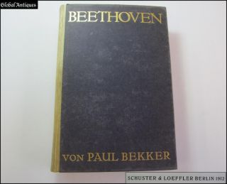 1912 Antique German Hardcover Bethoven Biography Book