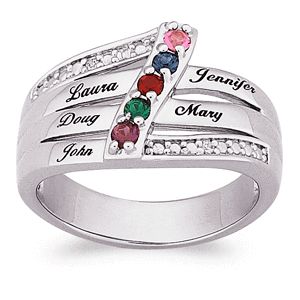   Mothers Ring   Choose your own birthstones/names to customize ring