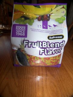 Fruitblend Zupreem Medium Bird Food Pellets Flavored Premium 2lbs New 