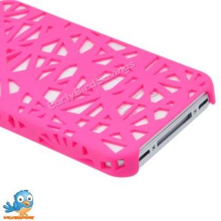 Pink Birds Nest Hard Protector Case for iPhone 4 4G 4S