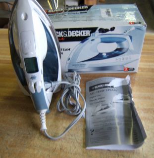 Black Decker D6000 All Temp Steam Iron with Stainless Steel Soleplate 