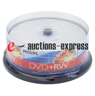  4X DVD+RW Silver Branded Top Rewritable DVDRW Blank Media Discs