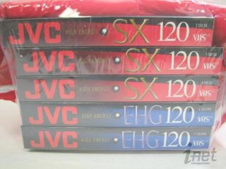 JVC Hienergy T 120 6hrs Blank VHS VCR Tapes SX EHG120