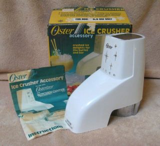 Vtg 1981 Oster Osterizer Blender Kitchen Center Ice Crusher Attachment 