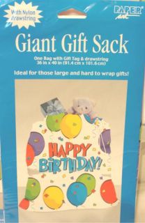 Giant Gift Bag Sack Bags Happy Birthday Party Balloons