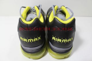 Nike Air Max+ 2011 Leather Black High Voltage Stealth 456325 001 New