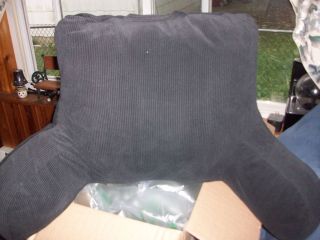Black Soft Bedrest Backrest back rest Dorm Floor Bed smoothe ribbed 
