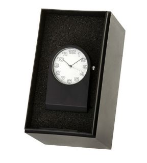New Jules Jurgensen Black Desk Clock White Dial