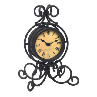   collection antique product wrought iron table or desk clocks