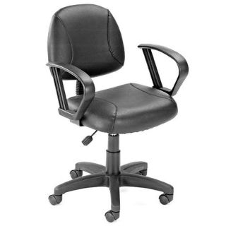 Black Leatherplus Computer Desk Task Office Chair