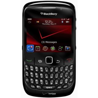 Blackberry Curve 8530 Cell Phone Verizon WiFi Bluetooth Black   Good 