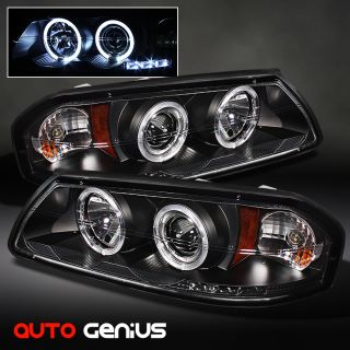 00 05 Impala Black Halo Projector Headlights w LED Front Lamps Instant 