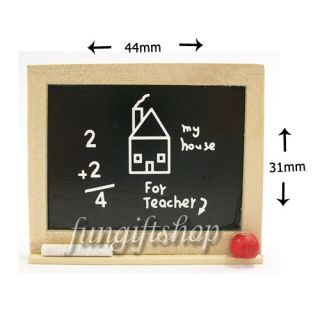  Miniature Roast Baby Ornament School Toy Blackboard W/ Chalk&Eraser
