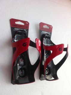 Blackburn Camber CF Carbon Water Bottle Cage Cages Pair Red