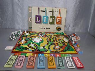 The Game of Life 1960 Edition Vintage Board Game