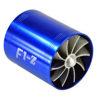 Blue Tornado Turbonator Intake Dual Fan Gas Fuel Saver Engine Enhancer 