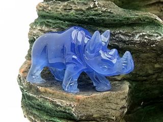 Blue Rhinoceros and Elephant Indoor Water Fountain for Home Protection 