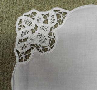   Set of 8 White Flower Floral Crochet Corner Table Linen Napkins