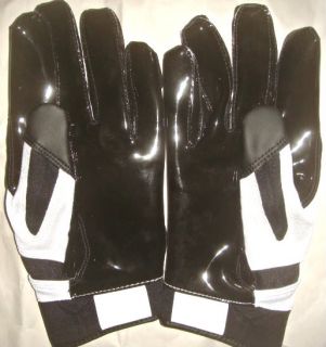 MENS L Black/ White New Nike NFL Player Issue Football Gloves 