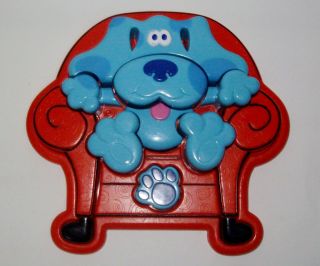 Blues Clues 3 D Plastic Make A Puzzle 1998 Blue in His Red Thinking 