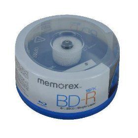 Memorex BD R Bluray Blu Ray Blank Disc 15 PK 25GB New