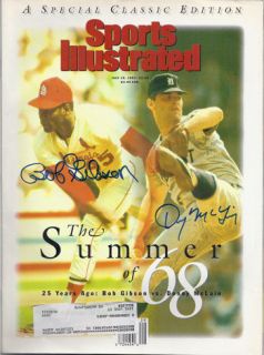 bob gibson denny mclain signed 93 sports illustrated this is july 19 