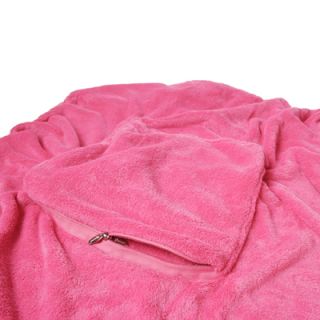 Miamica Pink Travel Pillow Blanket Combo Foldable Fleece Soft Airplane 