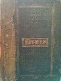 Antique Poetical Works of Robert Burns Book Author Poems Vintage RARE 