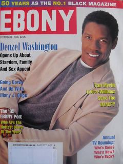 Denzel Washington 10 95 Ebony Magazine Mary J Blige