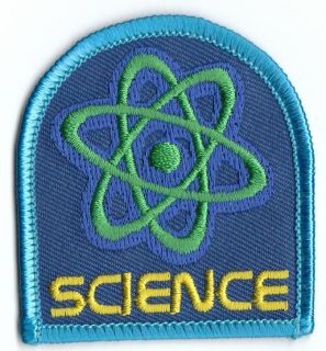 Girl Boy Cub SCIENCE Fun Patches Crests Badges SCOUT GUIDES Iron On 