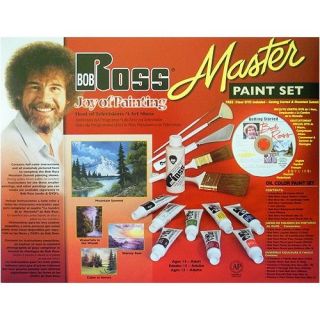 Bob Ross Master Oil Paint Set Brushes and DVD New