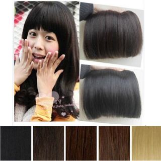   in Bangs Fringe Black Blonde Brown Hair Extensions Five Colors