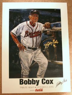 Bobby Cox Braves Baseball Signed Final Game Poster PSA