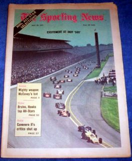Indianapolis 500 1971 Pre Race Bobby Unser Peter Revson Sporting News 