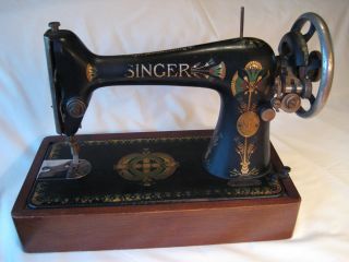 Antique 1909 Singer Treadle Sewing Machine 66 1 with Manual and 