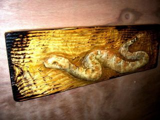 Chainsaw Carving Western Diamondback Rattlesnake Carved Snake DonT 