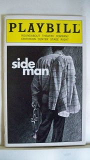 Side Man Playbill Kevin Geer Robert Sella Frank Wood Autographed NYC 