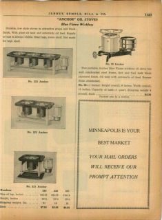 1940 Anchor Oil Stoves Ranges Blue Flame Wickless Ad