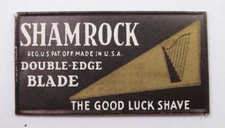 Antique Shamrock Safety Razor Blade in Original Wrapper 1 Single Blade 