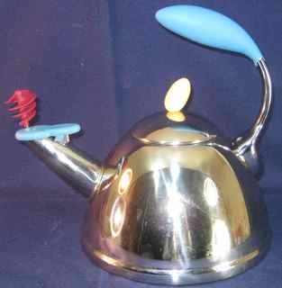Michael Graves Whistling Spinner Tea Pot Kettle 3 Qts