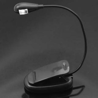 Portable Black 1 Flexible Book LED Light Clip on Bed Reading Desk 