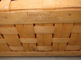 Longaberger Basket Large Boardwalk Picnic Liner Plastic Insert Leather 