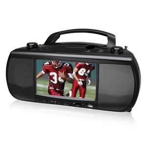   Player Boombox Widescreen LCD Top Loading DVD CD Player Music