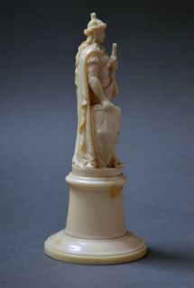   Dieppe 19th Century Ox Bone British Figure Boadicea Boudica