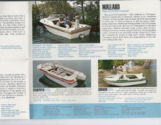 Vintage 1970 Thompson Boats Brochure 